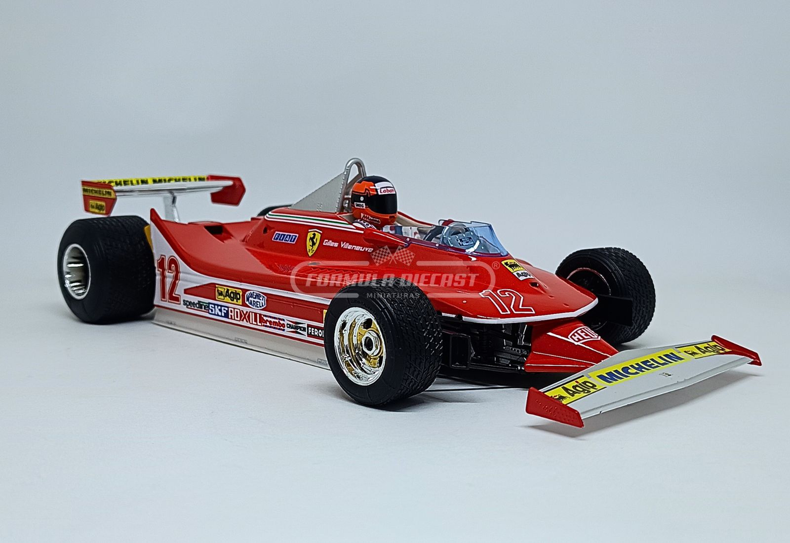Ferrari 312T4 #12 G. Villeneuve - Vencedor GP EUA Watkins Glen - F1 1979 - 1:18 Bburago - 3