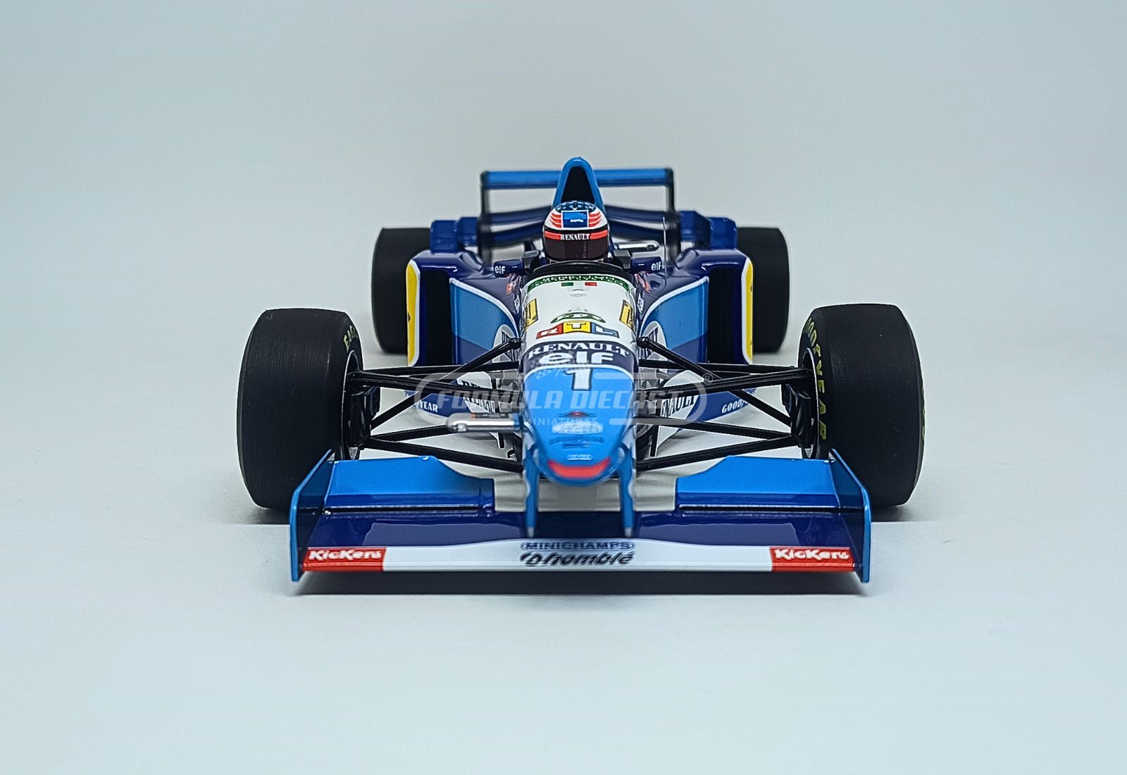 Benetton B195 #1 M. Schumacher - Vencedor GP Bélgica - Campeão Mundial F1 1995 (c/ decalques Mild Seven) - 1:18 Minichamps - 2
