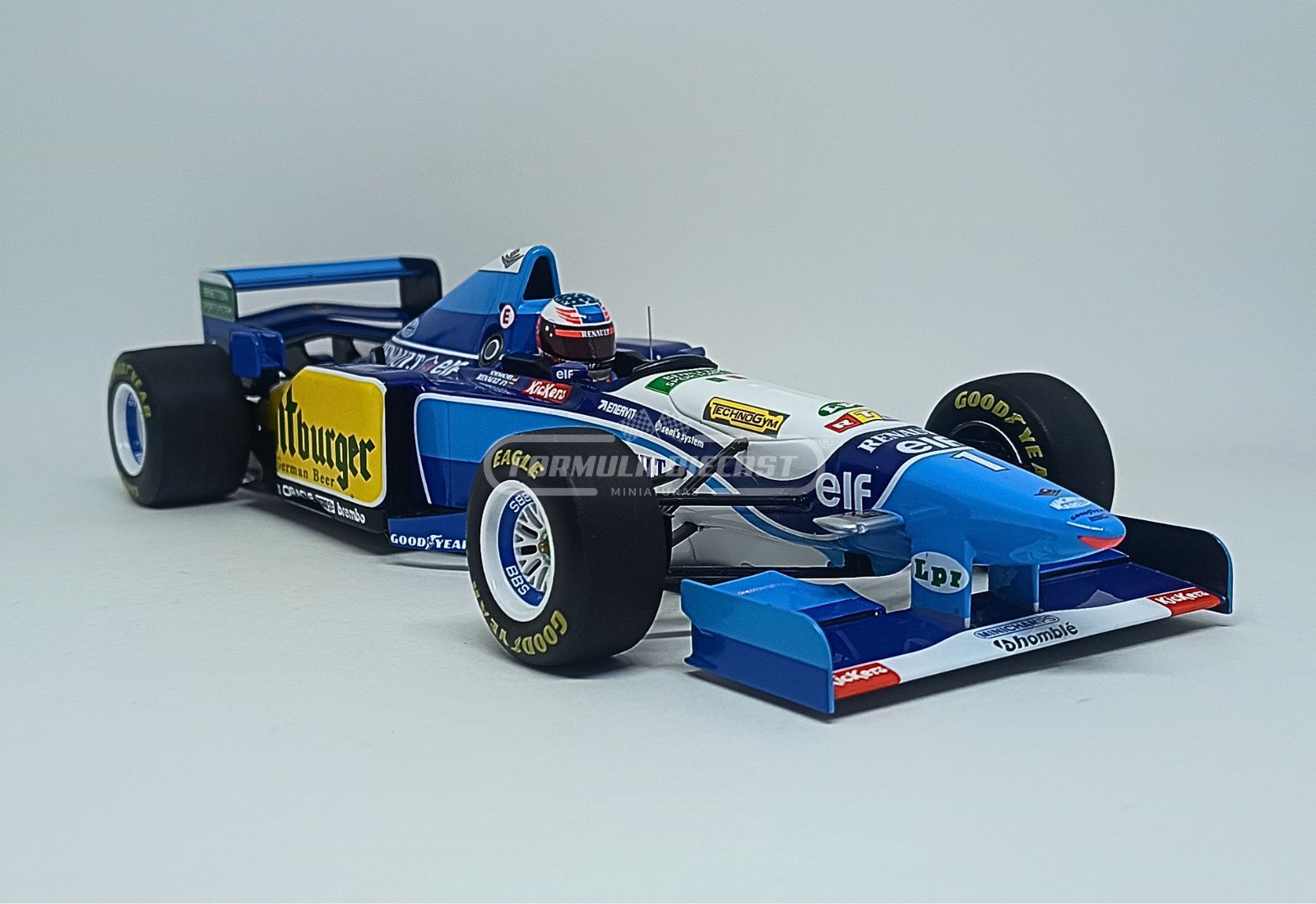 Benetton B195 #1 M. Schumacher - Vencedor GP Bélgica - Campeão Mundial F1 1995 (c/ decalques Mild Seven) - 1:18 Minichamps - 3