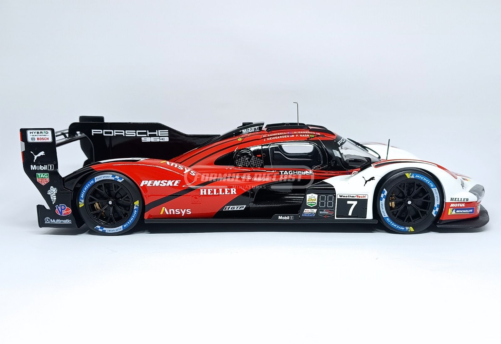 Porsche 963 #7 Nasr/Campbell/Cameron/Newgarden - vencedor IMSA 24h Daytona 2024 - 1:18 IXO - 4