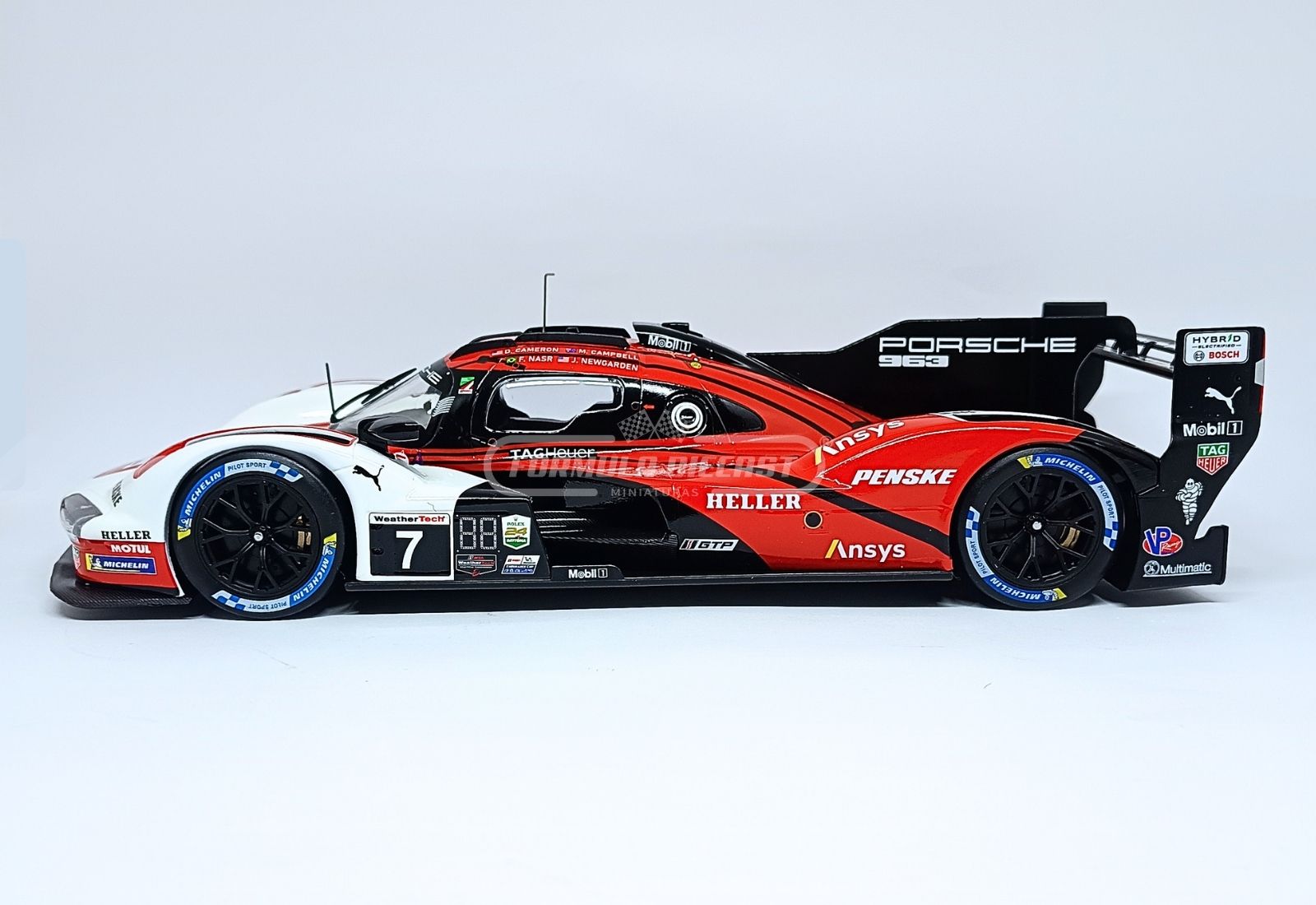 Porsche 963 #7 Nasr/Campbell/Cameron/Newgarden - vencedor IMSA 24h Daytona 2024 - 1:18 IXO - 6