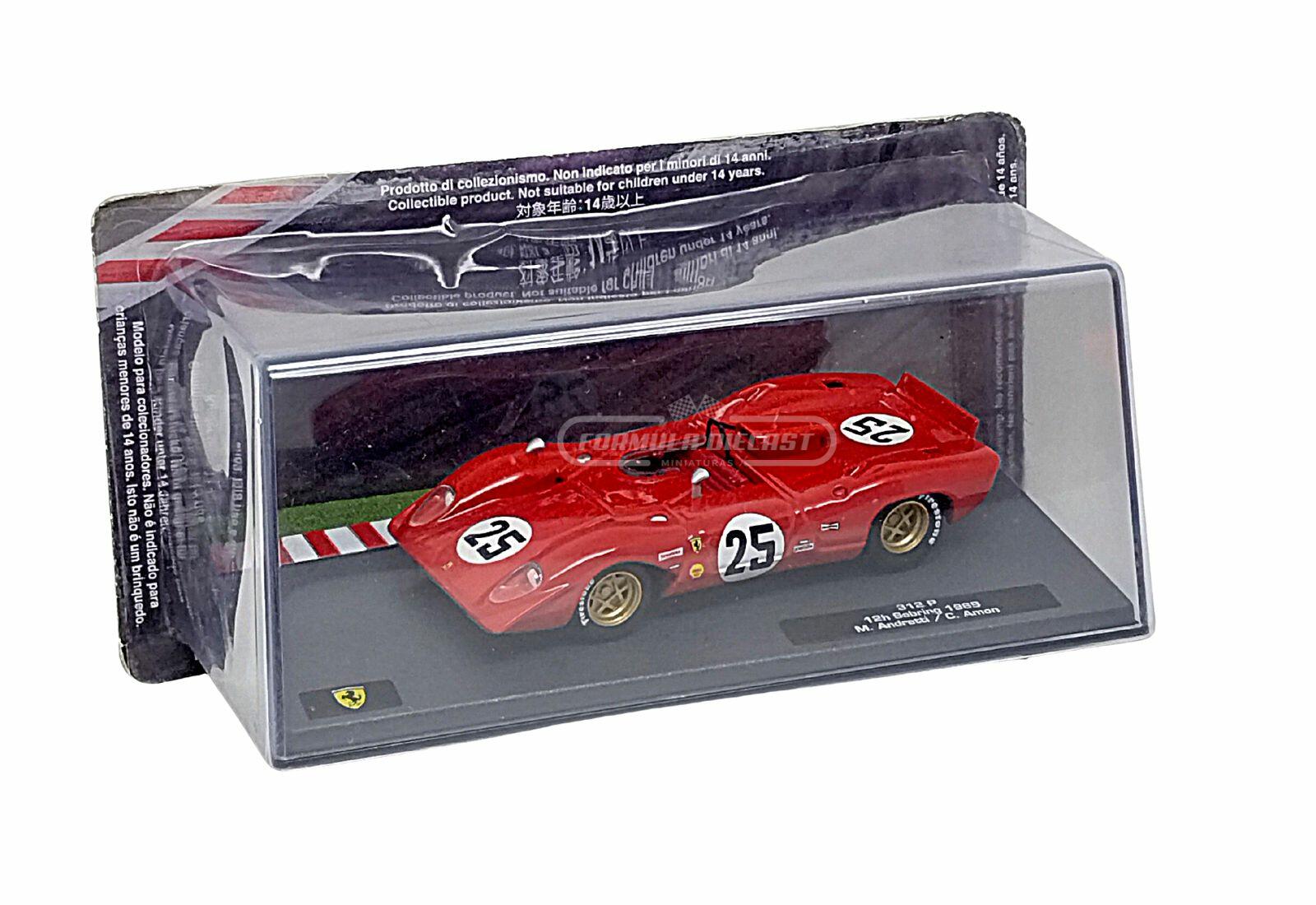 Ferrari 312P #25 Andretti/Amon - 2º lugar 12h Sebring 1969 - 1:43 Altaya