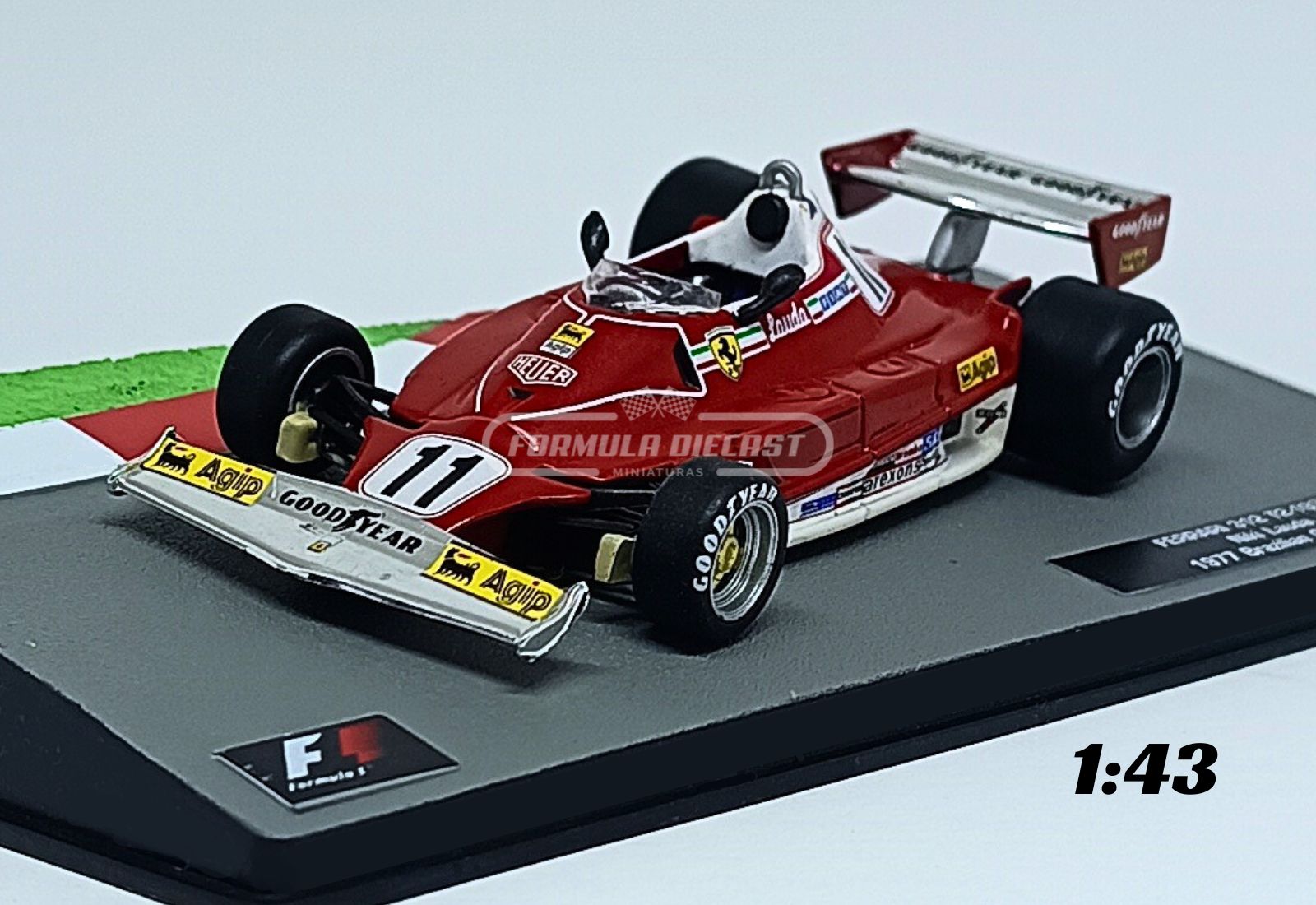 Ferrari 312T2 #11 Niki Lauda - GP Brasil - Campeão Mundial F1 1977 - 1:43 Altaya