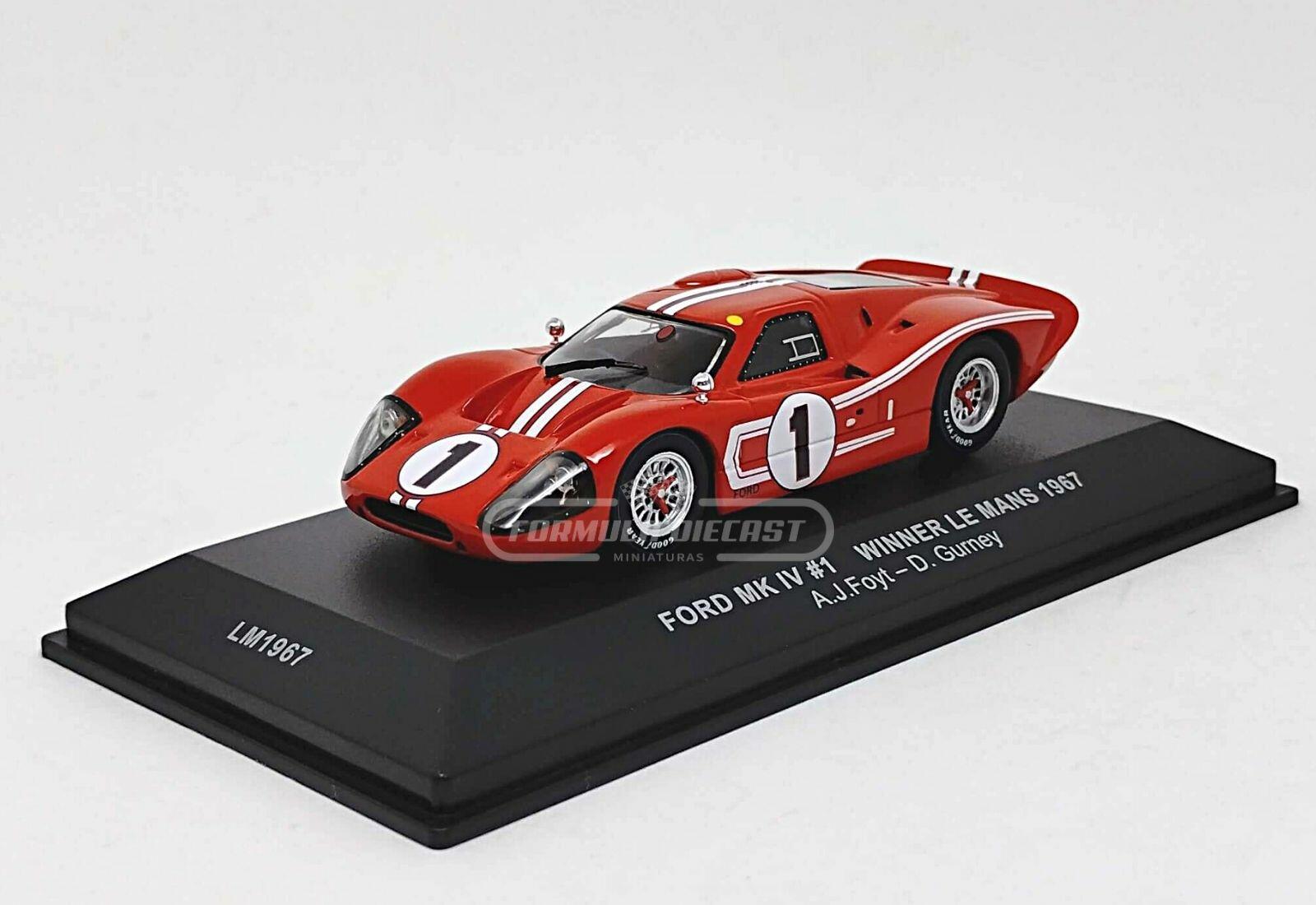 Ford GT40 MK IV #1 Gurney/Foyt - Vencedor 24h Le Mans 1967 - 1:43 IXO
