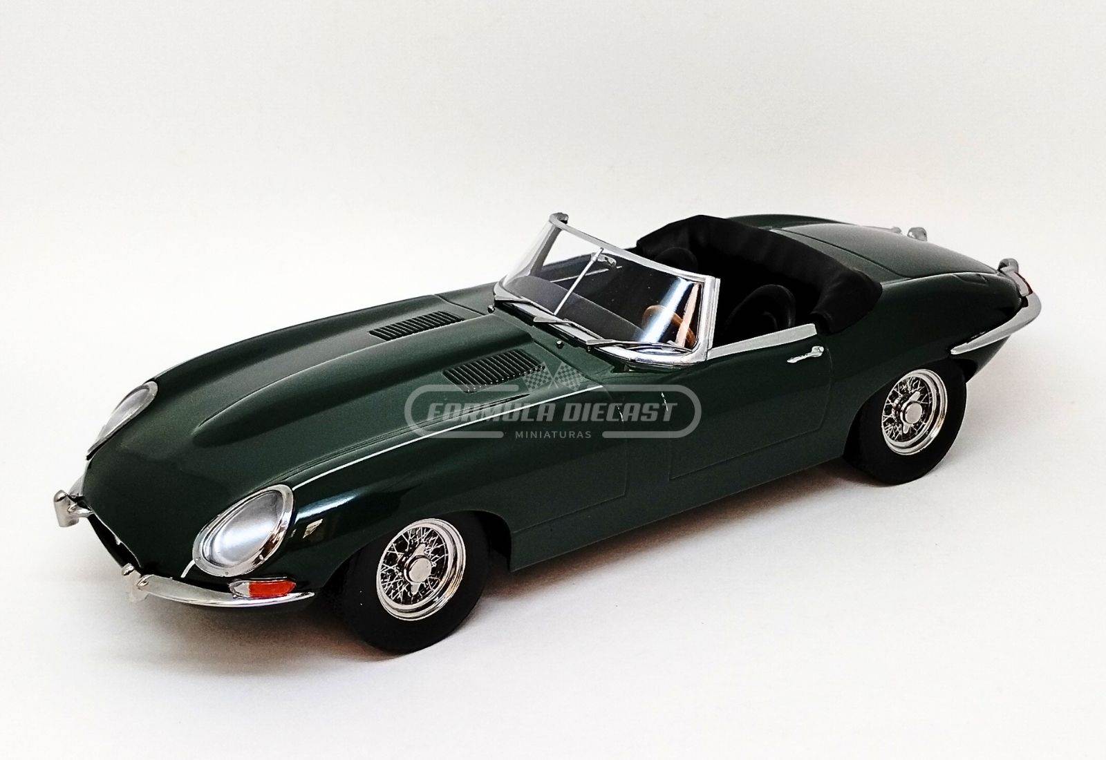 Jaguar E-Type Cabriolet Open Top Series 1 LHD 1961 - Verde Escuro - 1:18 KK-Scale