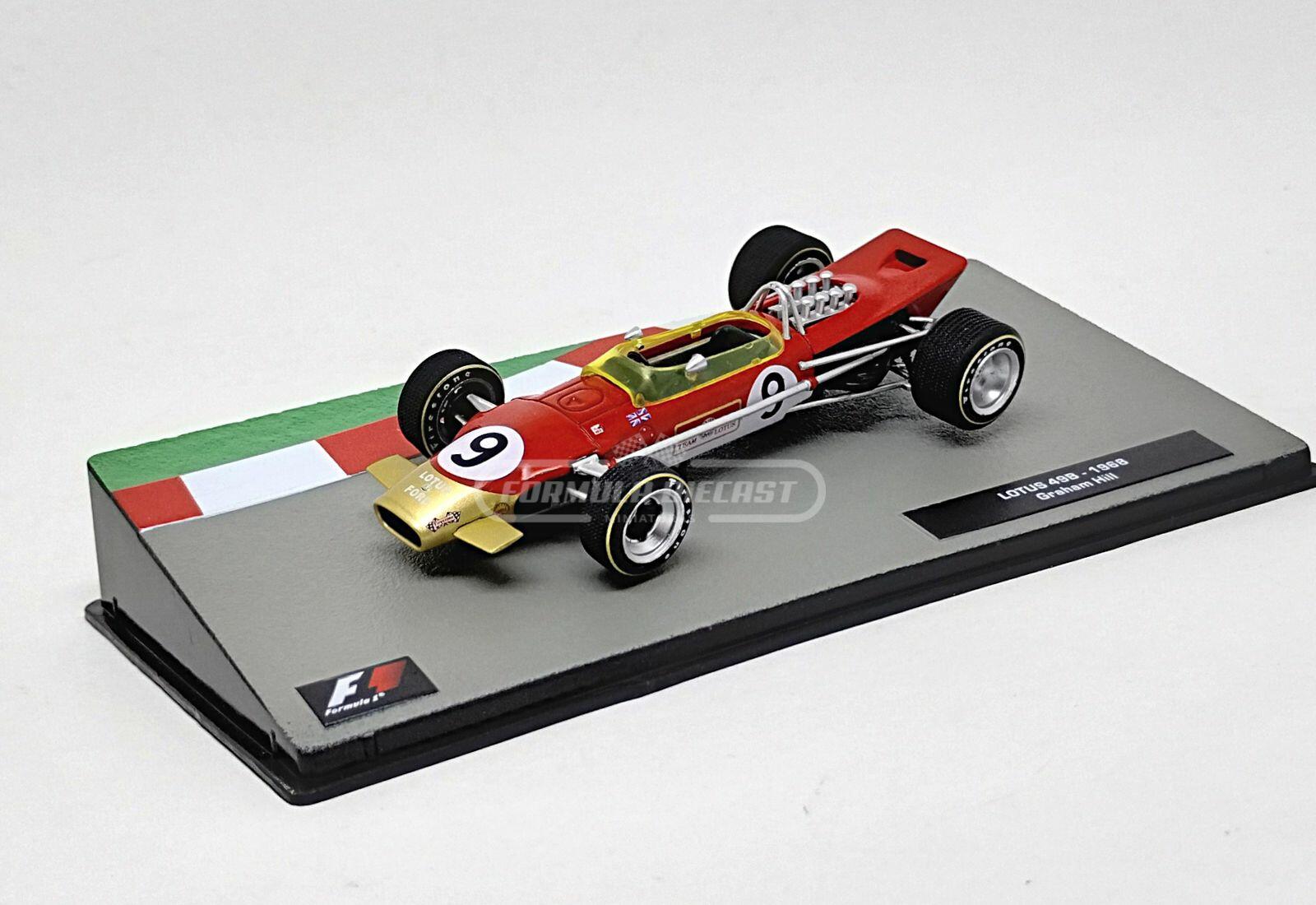 Lotus 49B #9 Graham Hill - Vencedor GP de Mônaco - Campeão Mundial F1 1968 - 1:43 Altaya