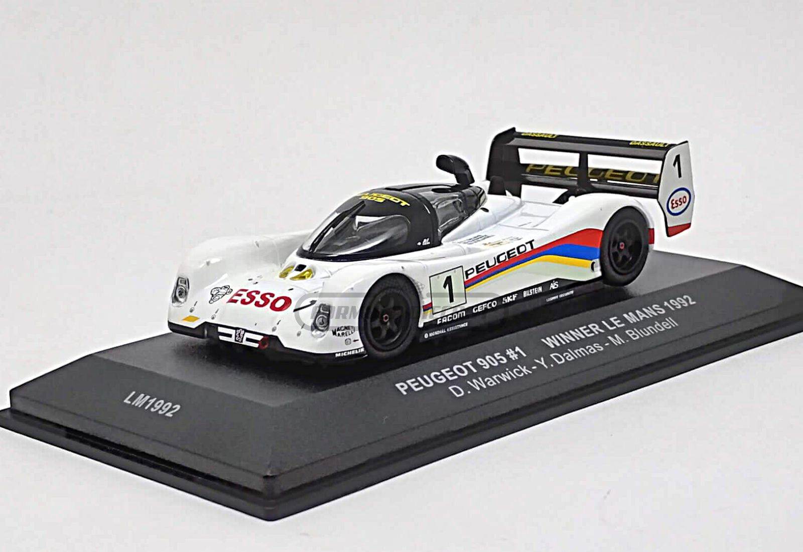 Peugeot 905B #1 Dalmas/Warwick/Blundell - Vencedor 24h Le Mans 1992 - 1:43 IXO