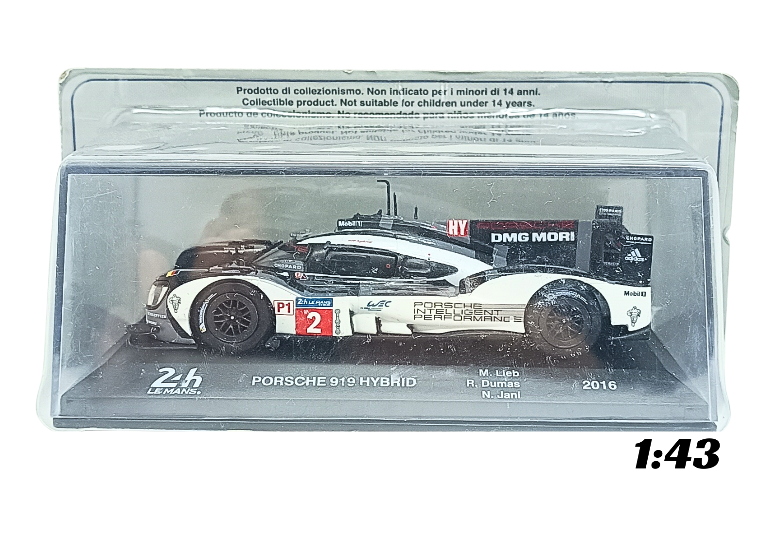 Porsche 919 #2 Dumas/Jani/Lieb - Vencedor 24h Le Mans 2016 - 1:43 Altaya
