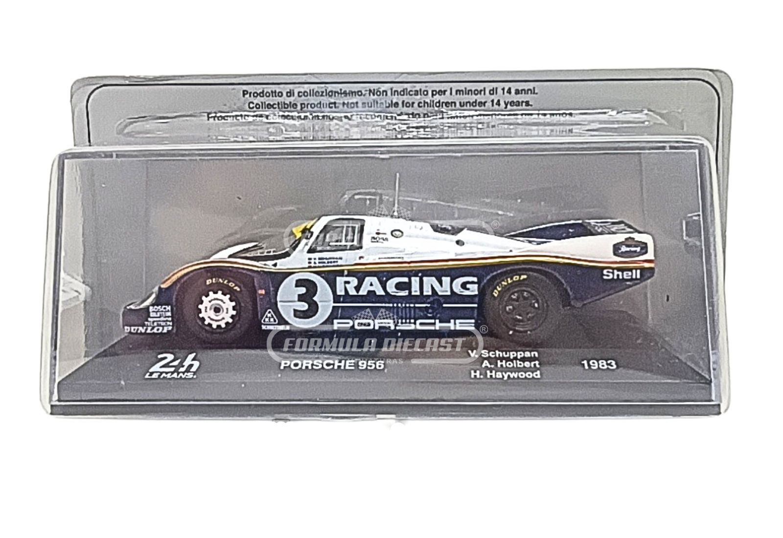 Porsche 956 #3 A.Holbert/H.Haywood/V.Schuppan - Vencedor 24h Le Mans 1983 - 1:43 Altaya