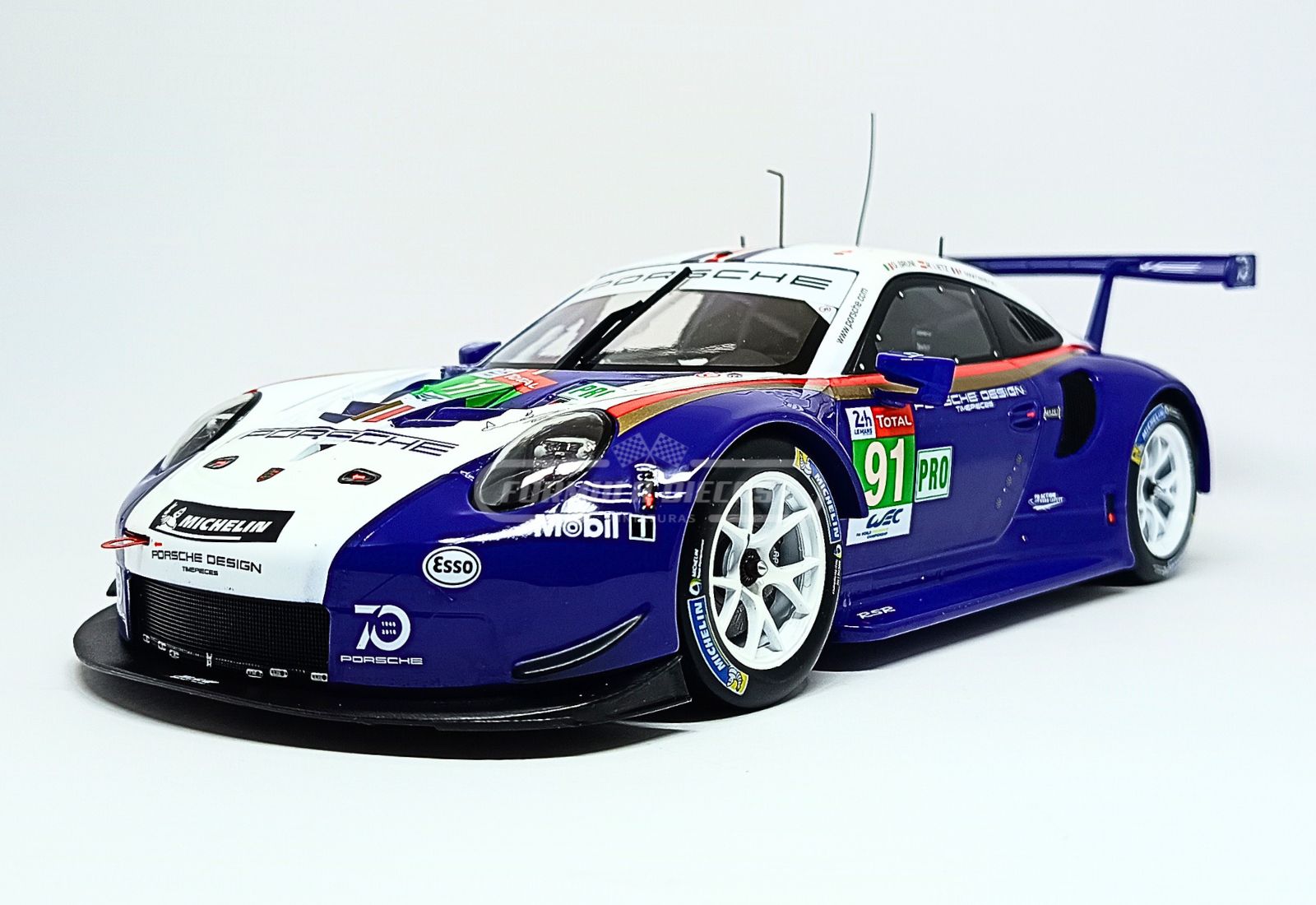 Porsche Rothmans 911 (991) GT3 RSR #91 Bruni/Lietz/Makowiecki - Porsche 70 Anos - 24h de Le Mans 2018 - 1:18 IXO