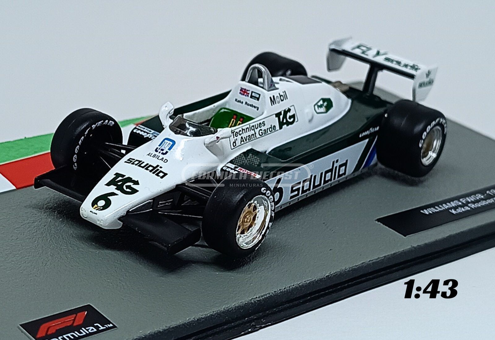 Williams FW08 #6 K. Rosberg - Campeão Mundial F1 1982 - 1:43 Altaya