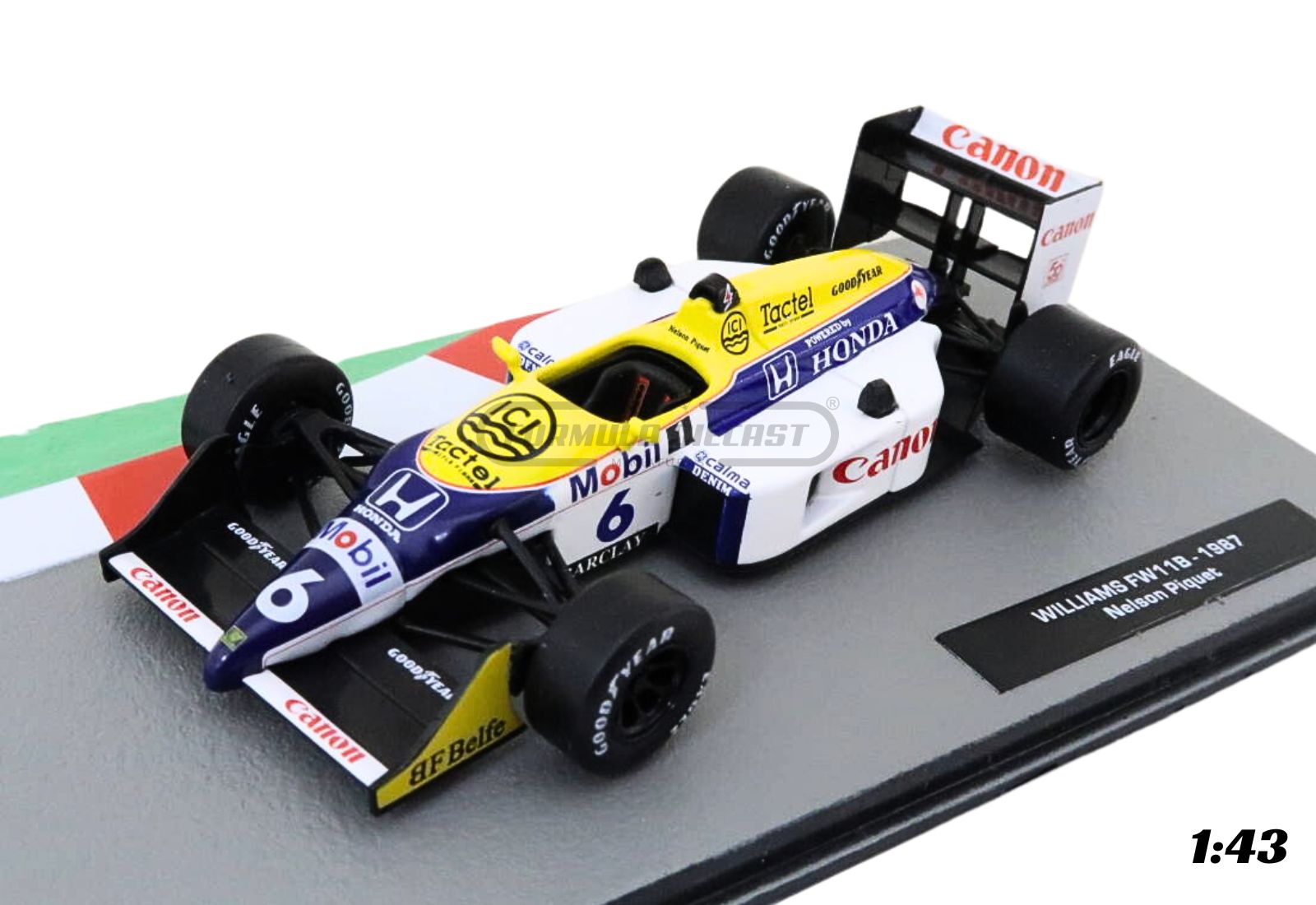 Williams FW11B #6 N. Piquet - Campeão Mundial F1 1987 - 1:43 Altaya